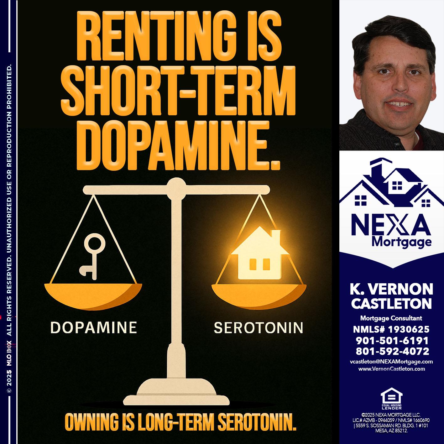RENTING IS SHORT TERM - K. Vernon Castleton -Mortgage Consultant