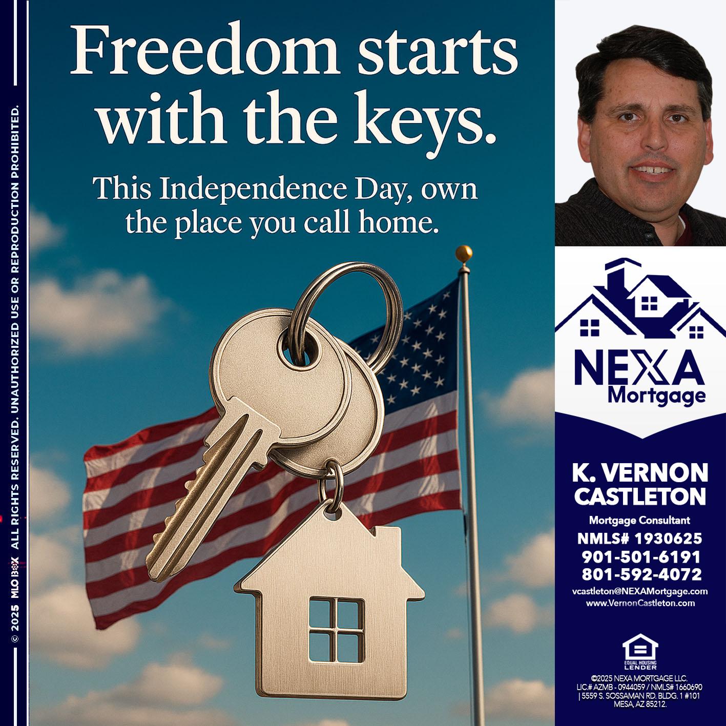 FREEDOM STARTS - K. Vernon Castleton -Mortgage Consultant