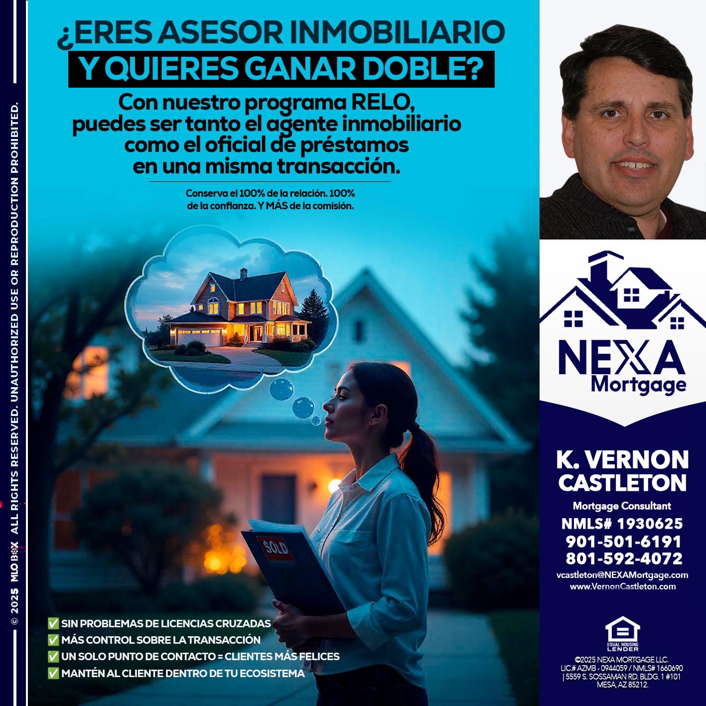 Eres un Agente Inmobiliario? - K. Vernon Castleton -Mortgage Consultant