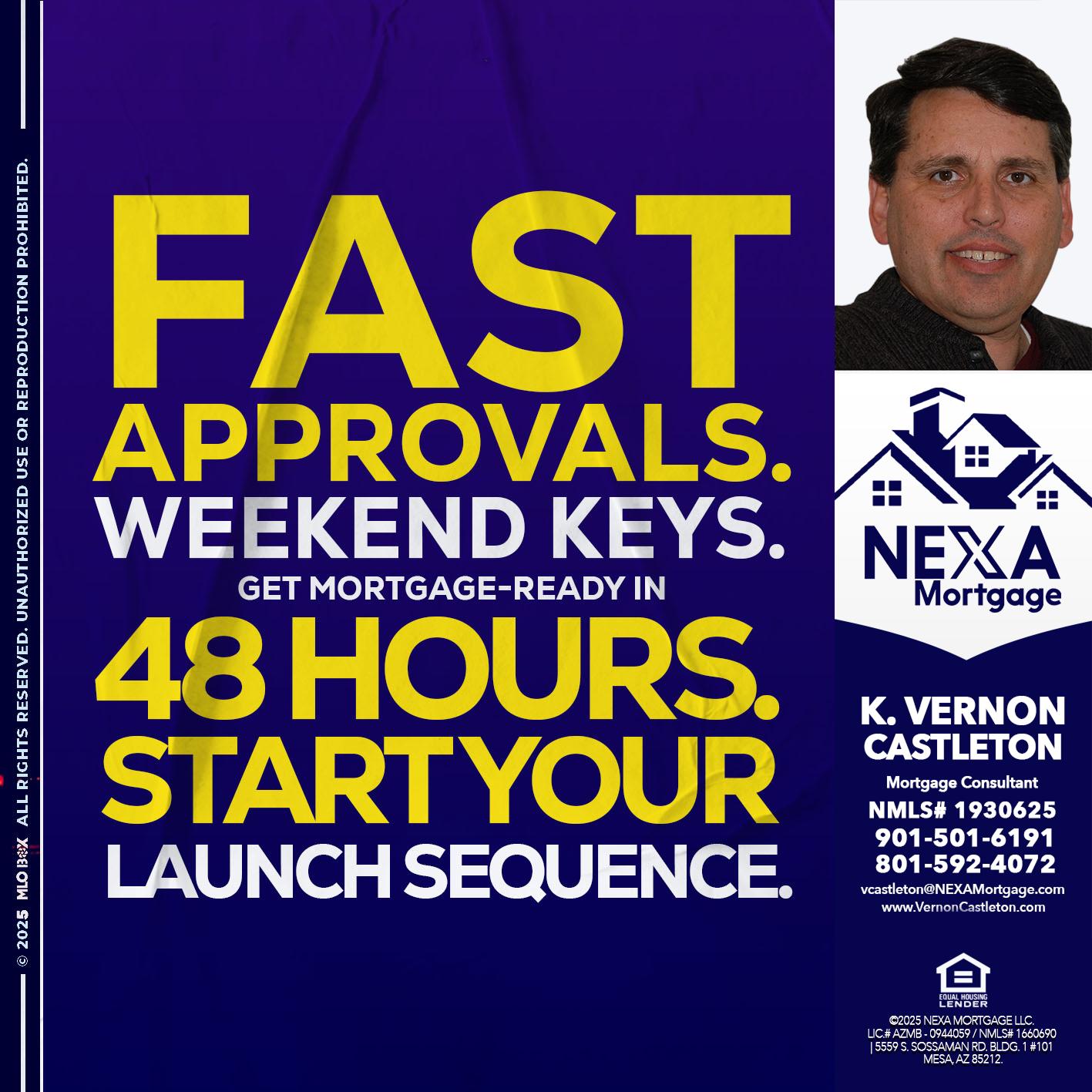 FAST APPROVALS - K. Vernon Castleton -Mortgage Consultant