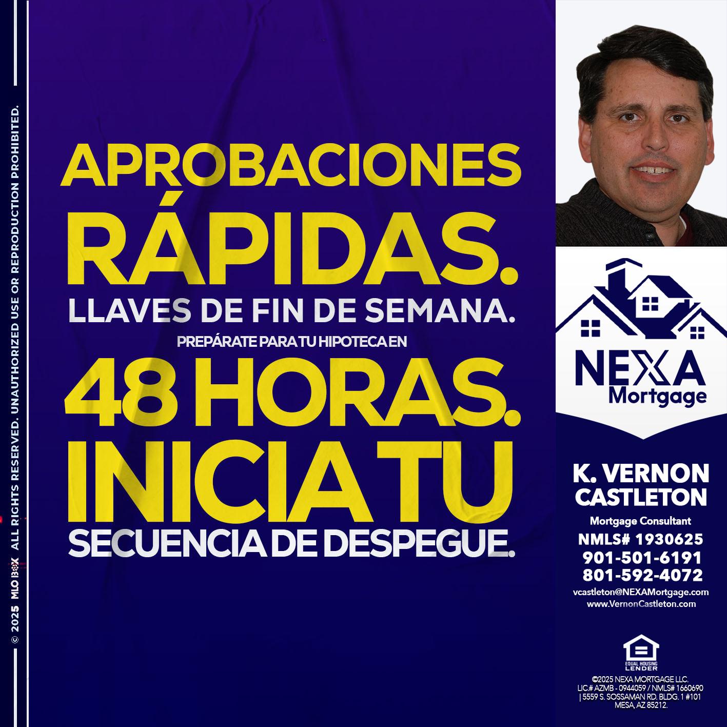 APROBACIONES - K. Vernon Castleton -Mortgage Consultant