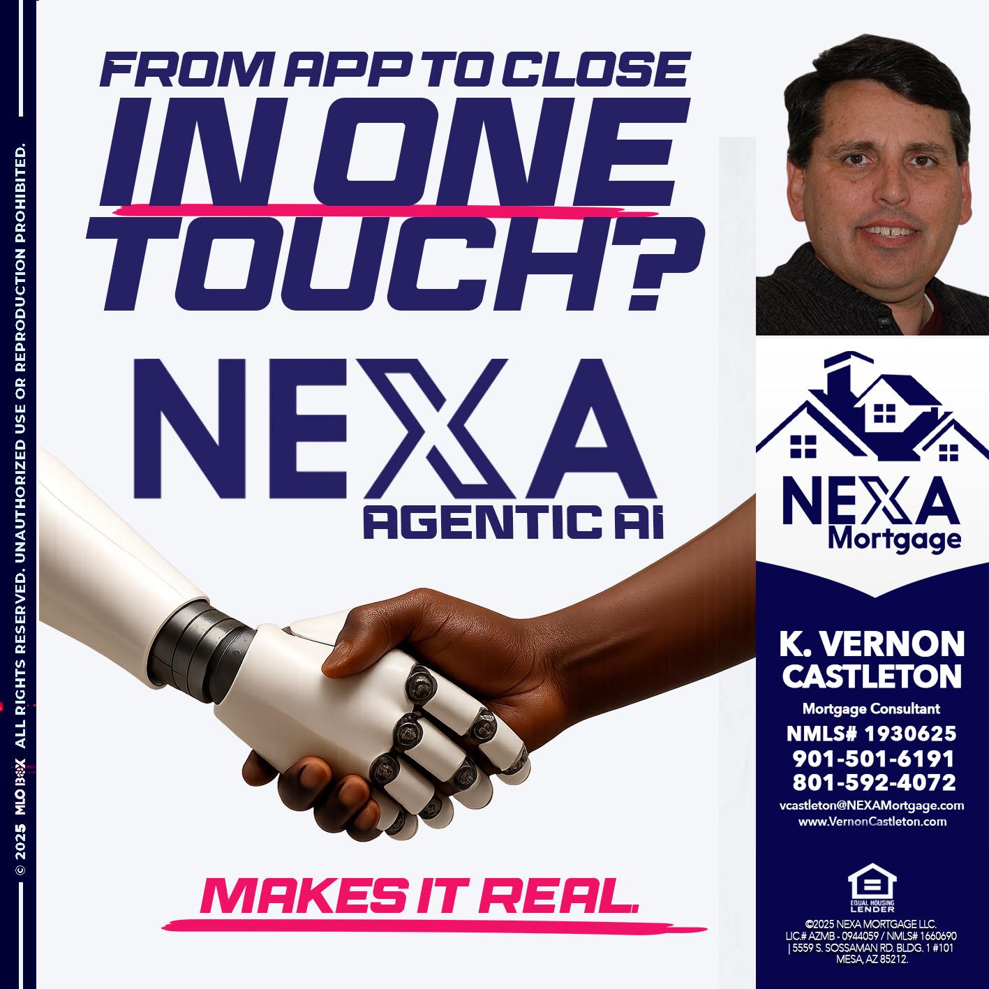 IN ONE TOUCH - K. Vernon Castleton -Mortgage Consultant