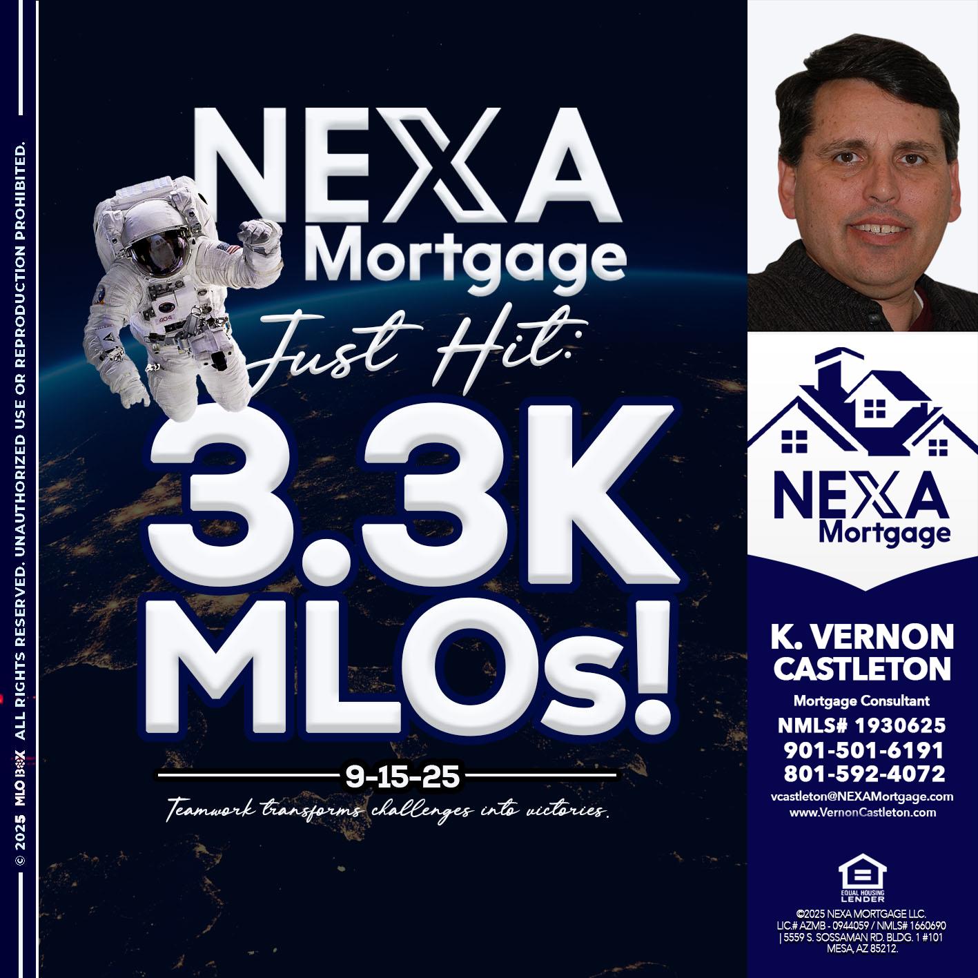 3.3K - K. Vernon Castleton -Mortgage Consultant
