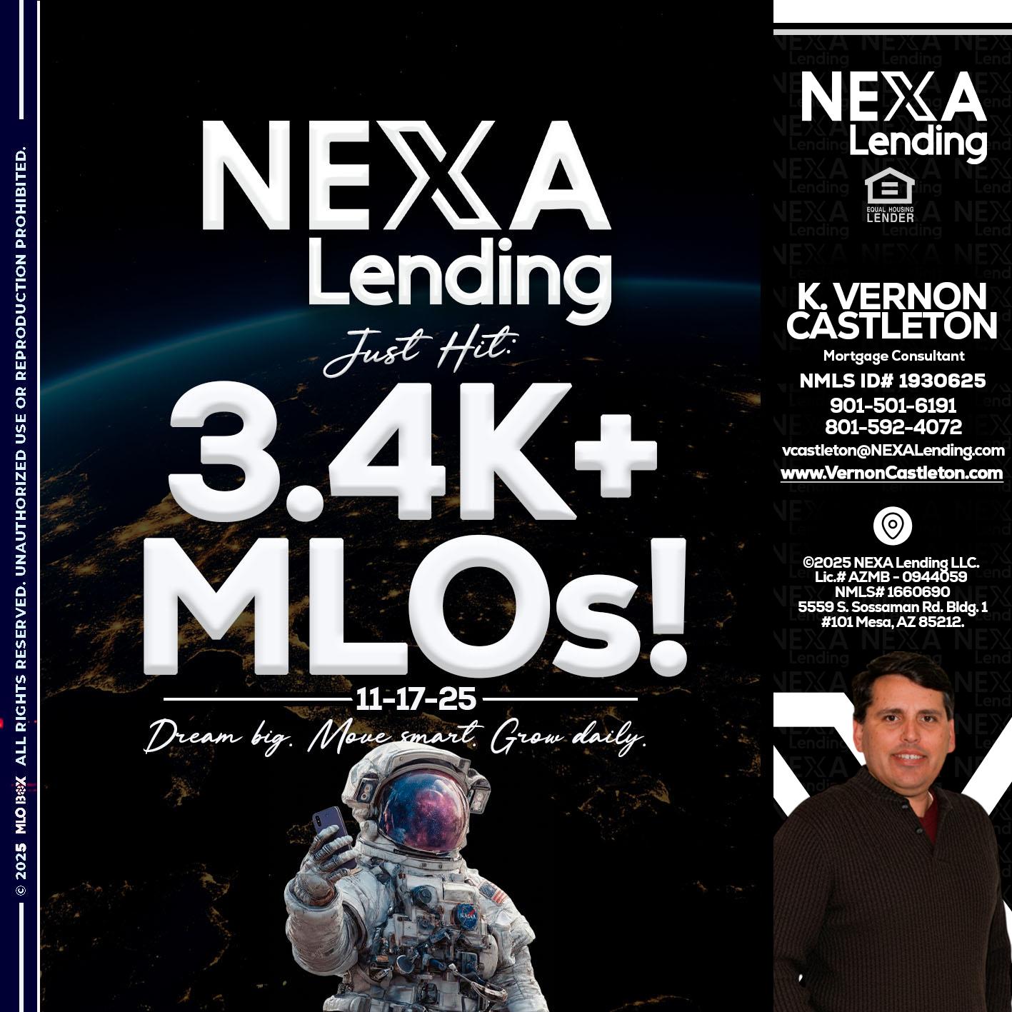 3.4K MLOs - K. Vernon Castleton -Mortgage Consultant