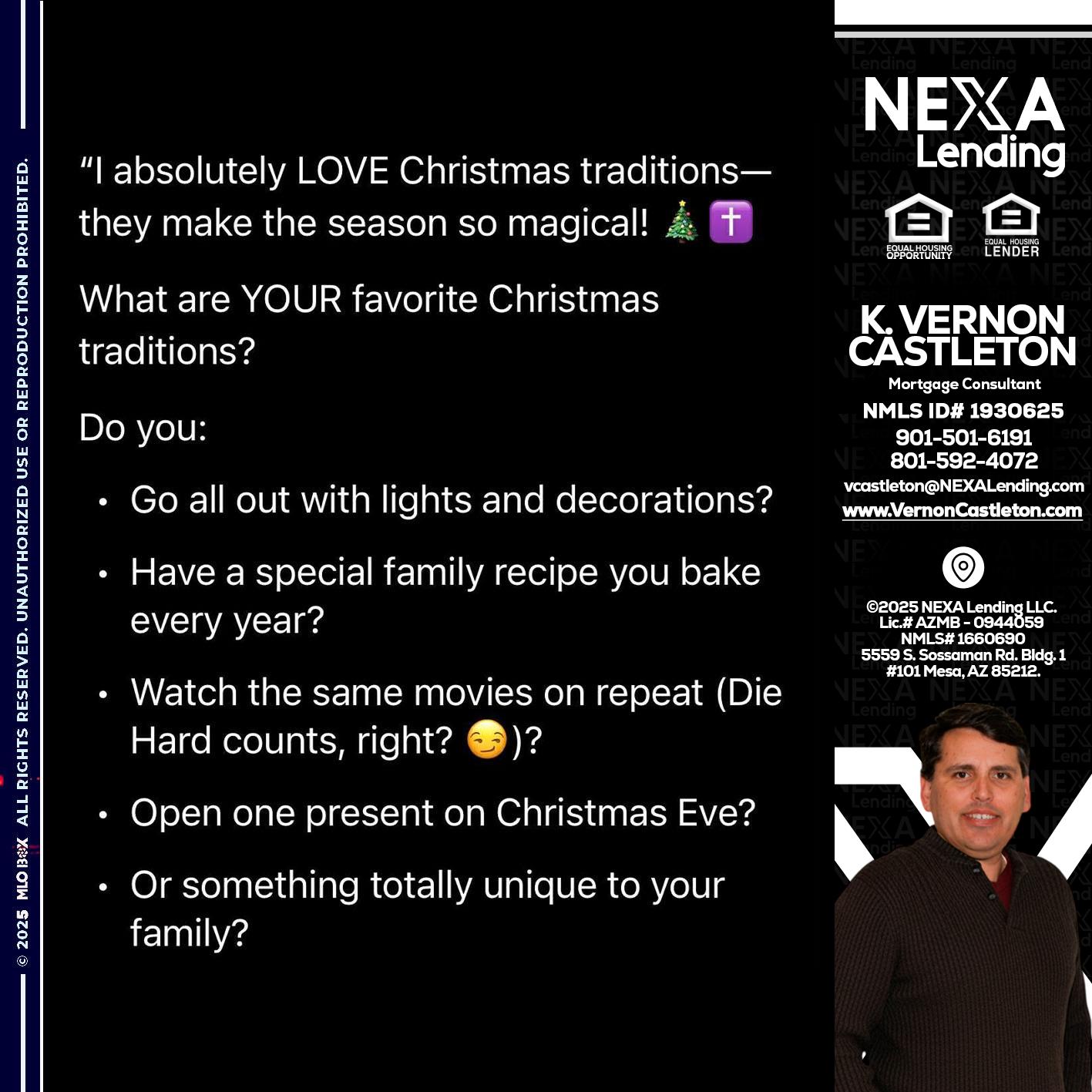 I love christmas - K. Vernon Castleton -Mortgage Consultant