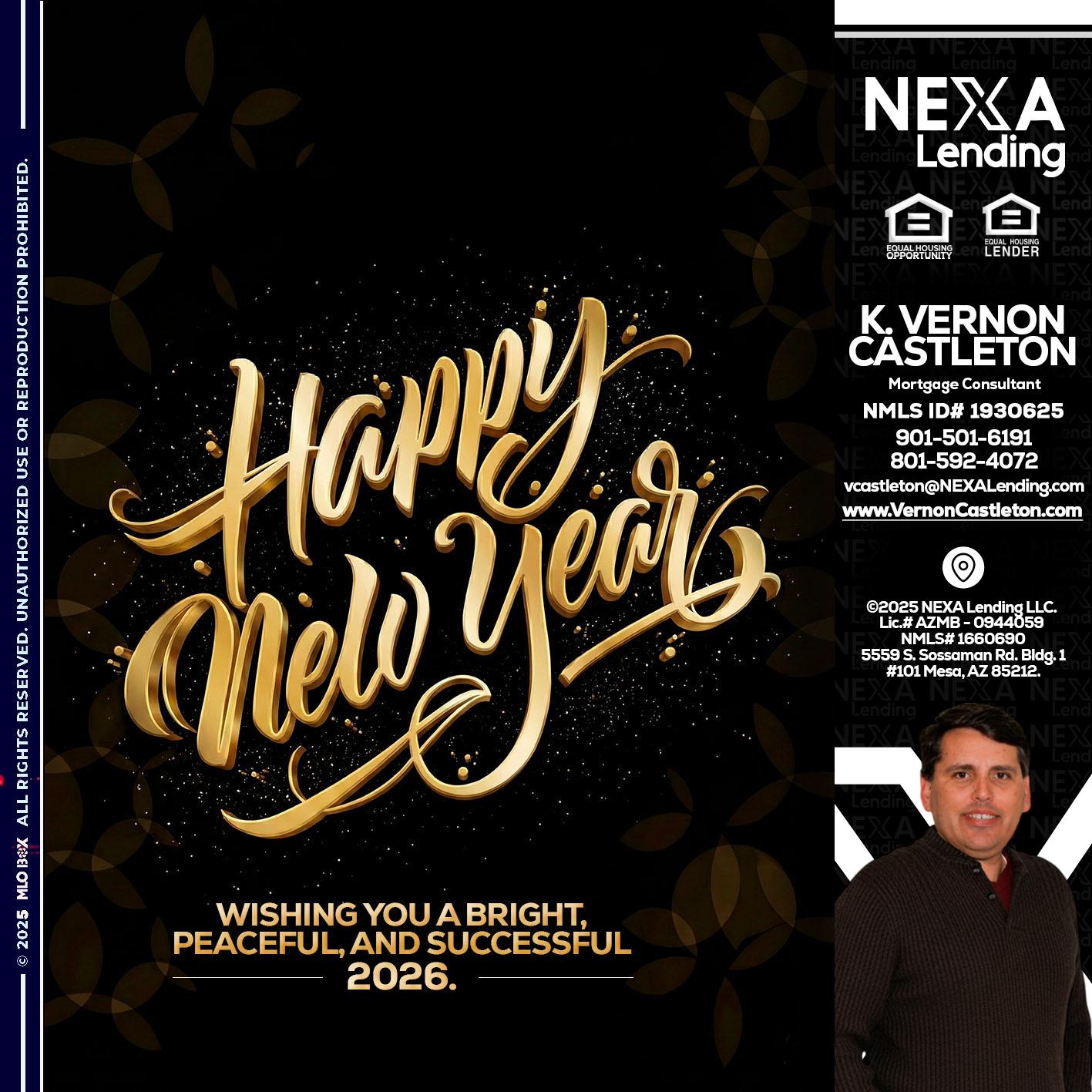 HAPPY NEW YEAR - K. Vernon Castleton -Mortgage Consultant