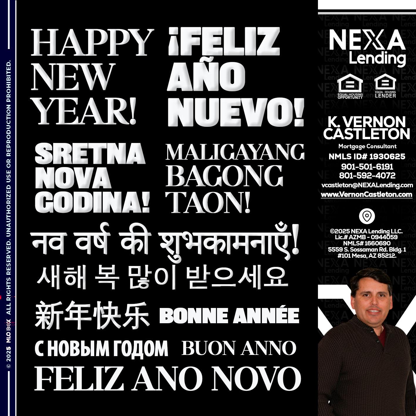 HAPPY NEW YEAR - K. Vernon Castleton -Mortgage Consultant