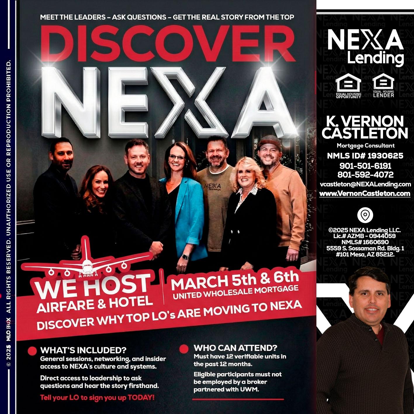 DISCOVER NEXA - K. Vernon Castleton -Mortgage Consultant