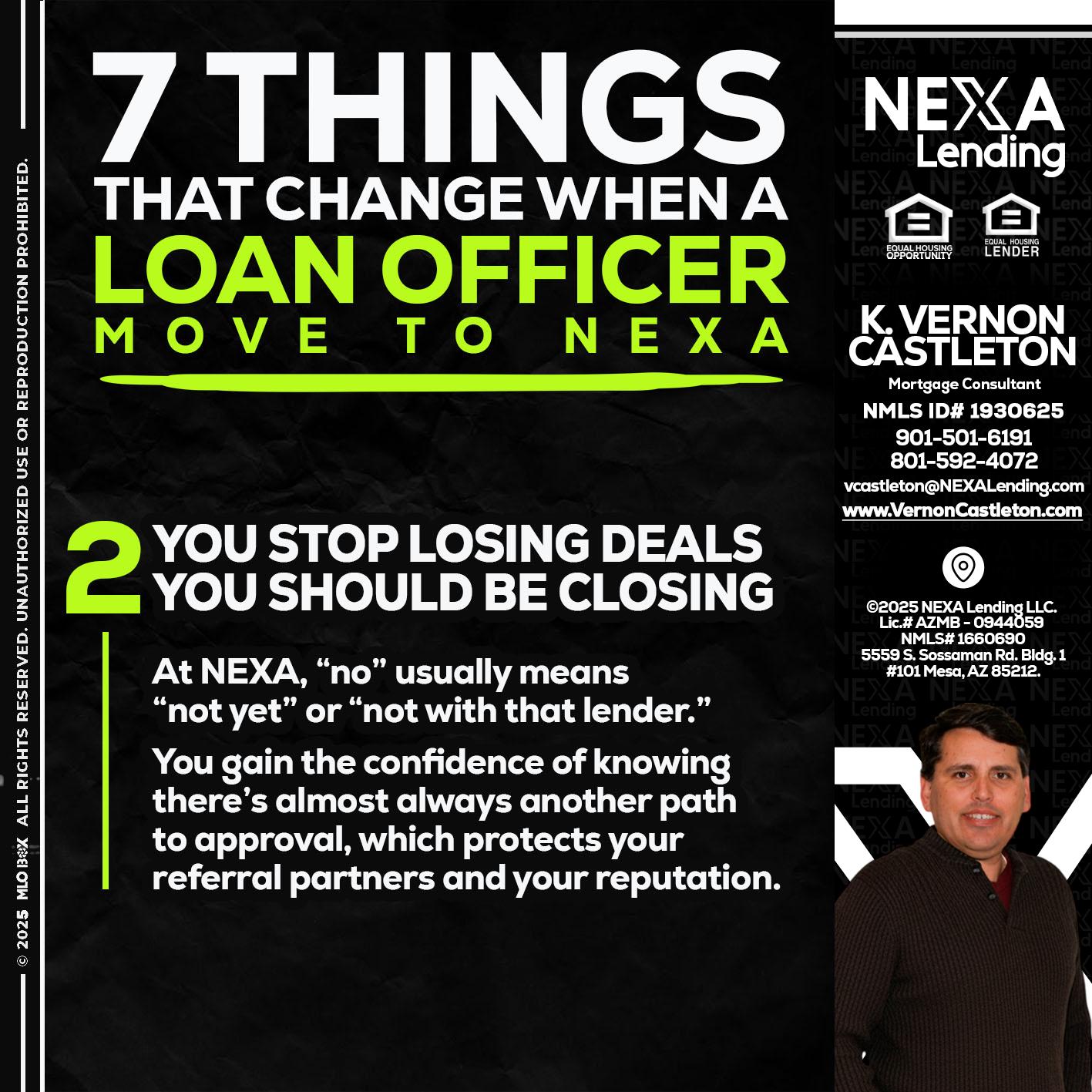 7 THINGS (2) - K. Vernon Castleton -Mortgage Consultant