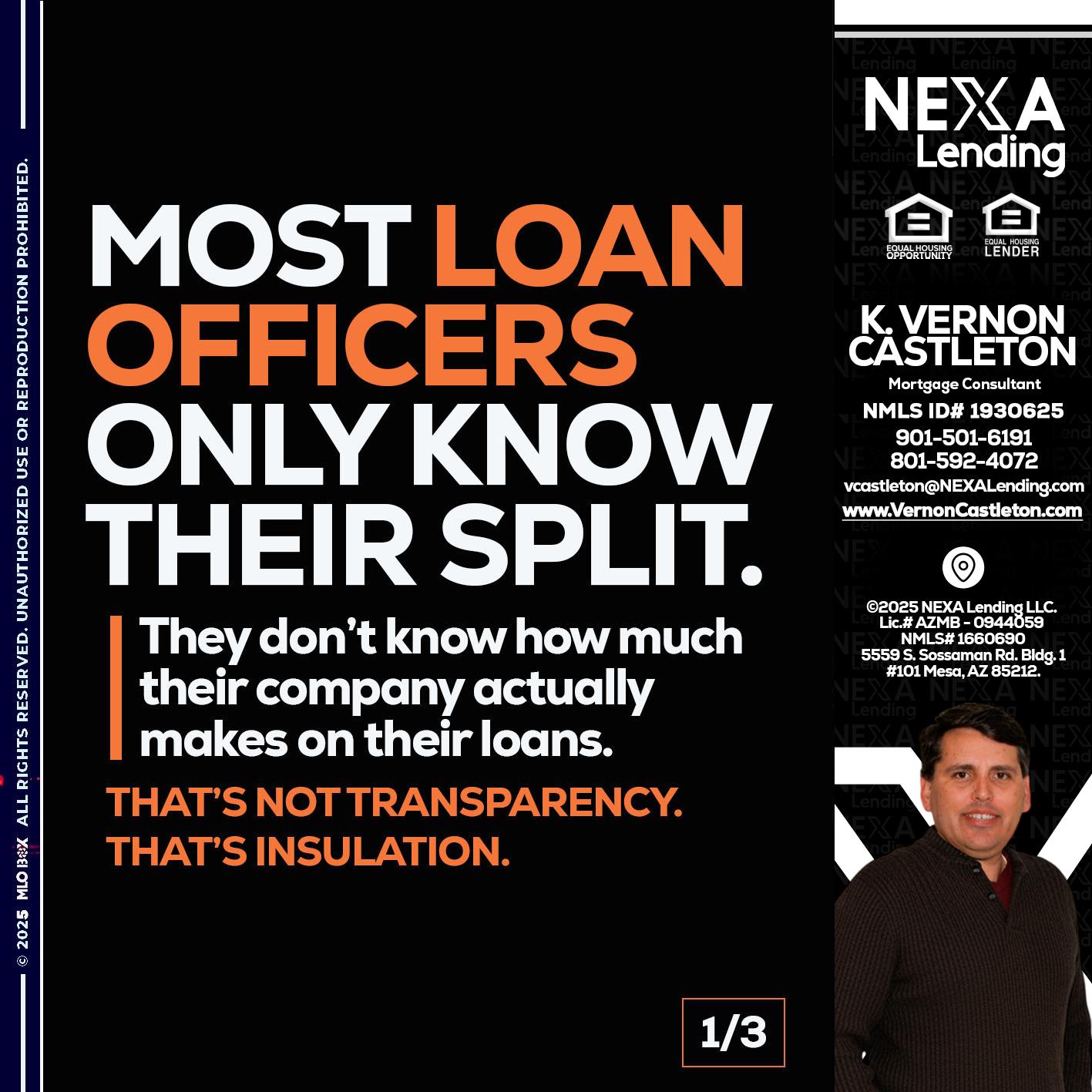 1 OF 3 - K. Vernon Castleton -Mortgage Consultant