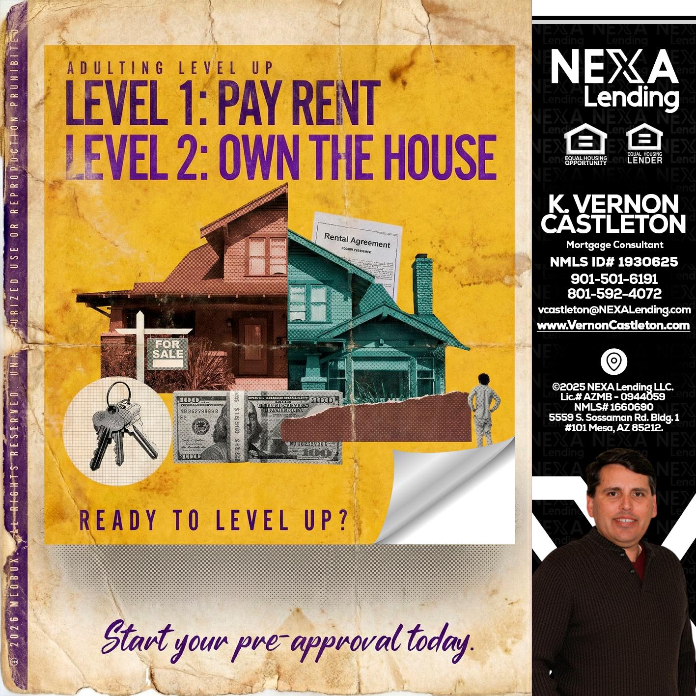 LEVEL 1 - K. Vernon Castleton -Mortgage Consultant