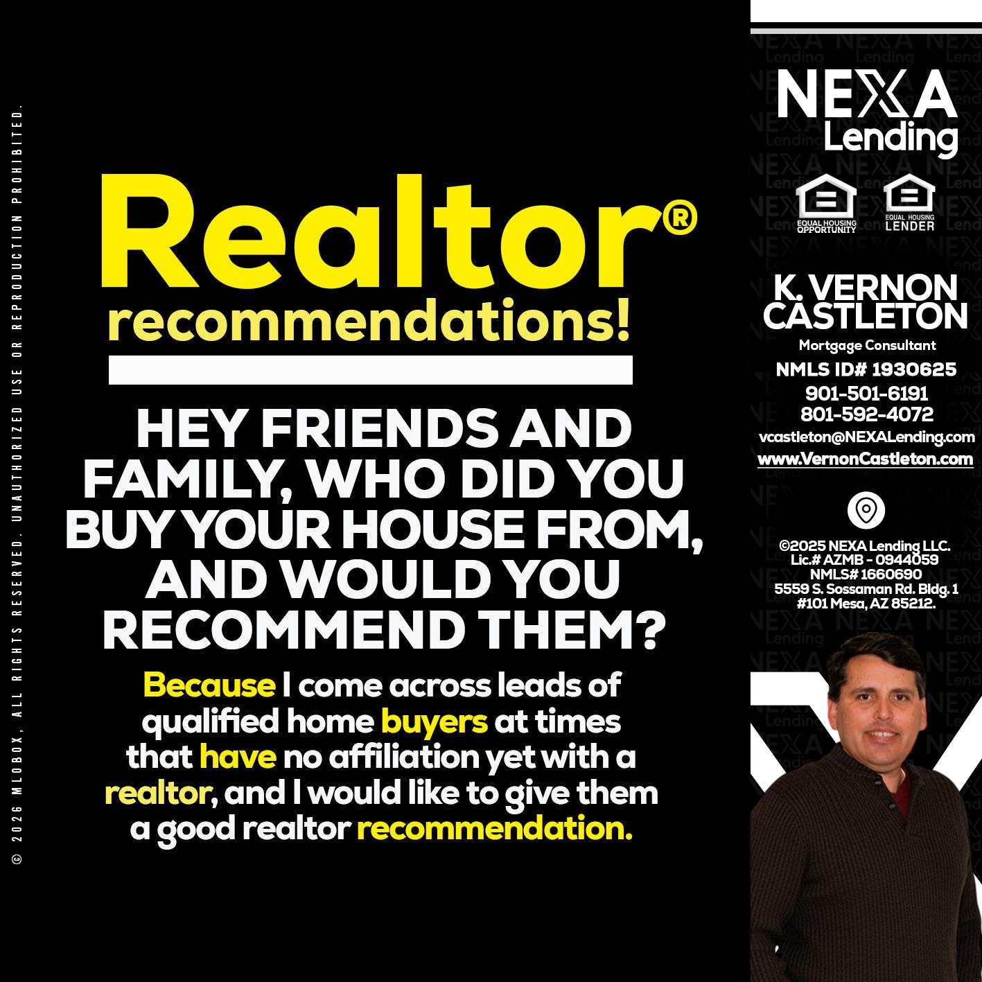 REALTOR - K. Vernon Castleton -Mortgage Consultant