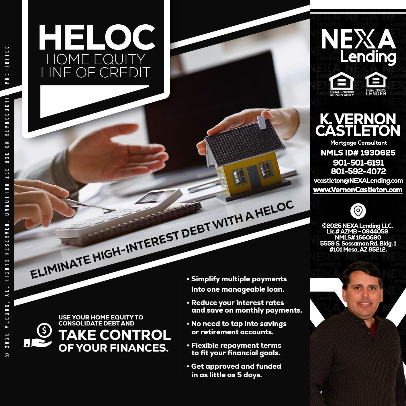 HELOC - K. Vernon Castleton -Mortgage Consultant