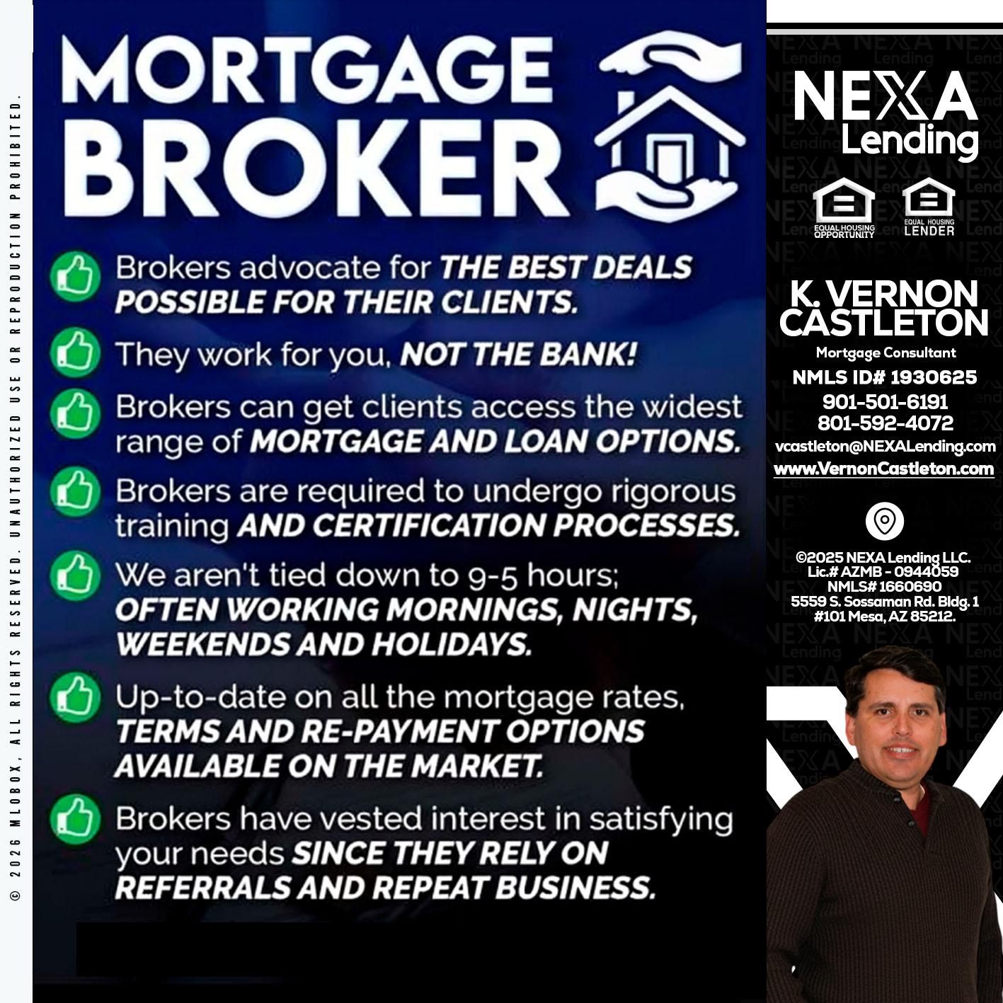 MORTGAGE BROKER - K. Vernon Castleton -Mortgage Consultant