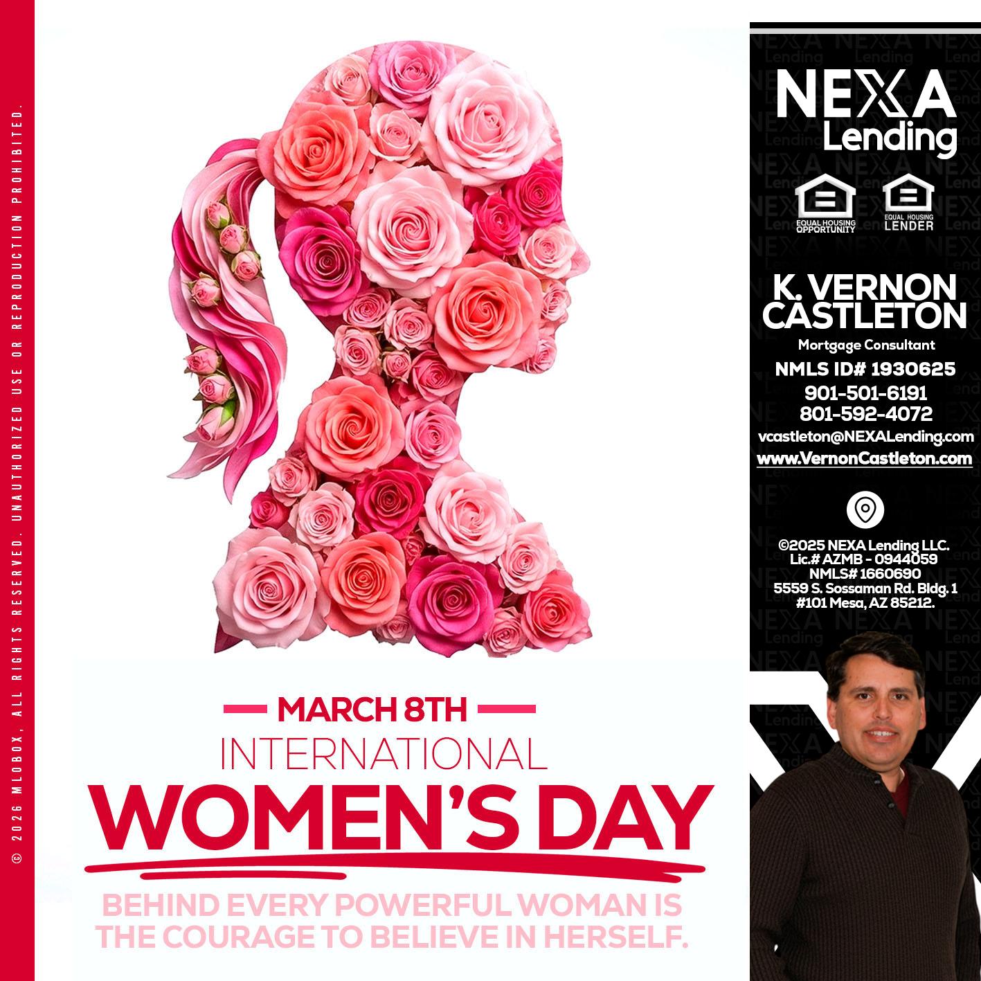 MARCH 8TH - K. Vernon Castleton -Mortgage Consultant