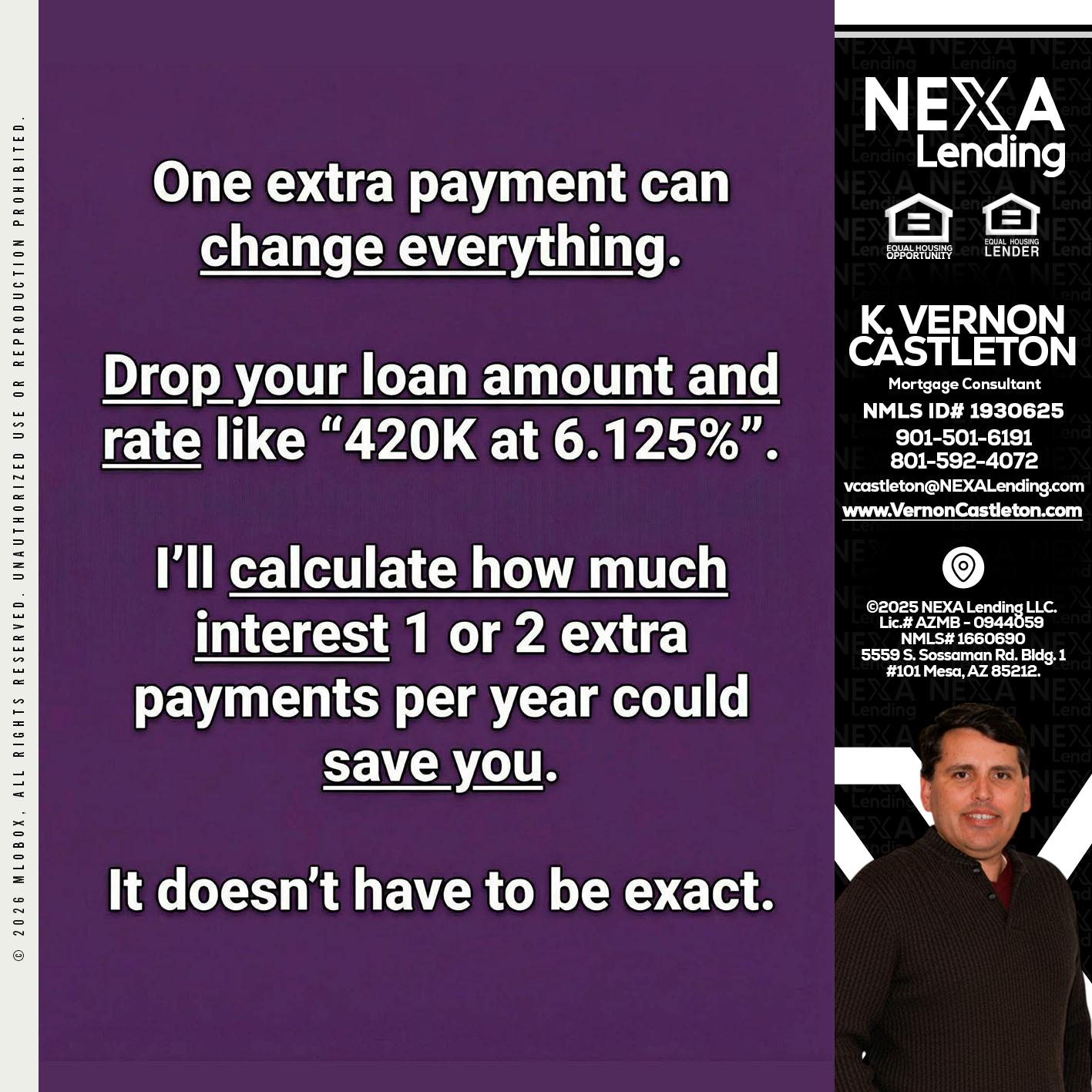 ONE EXTRA - K. Vernon Castleton -Mortgage Consultant