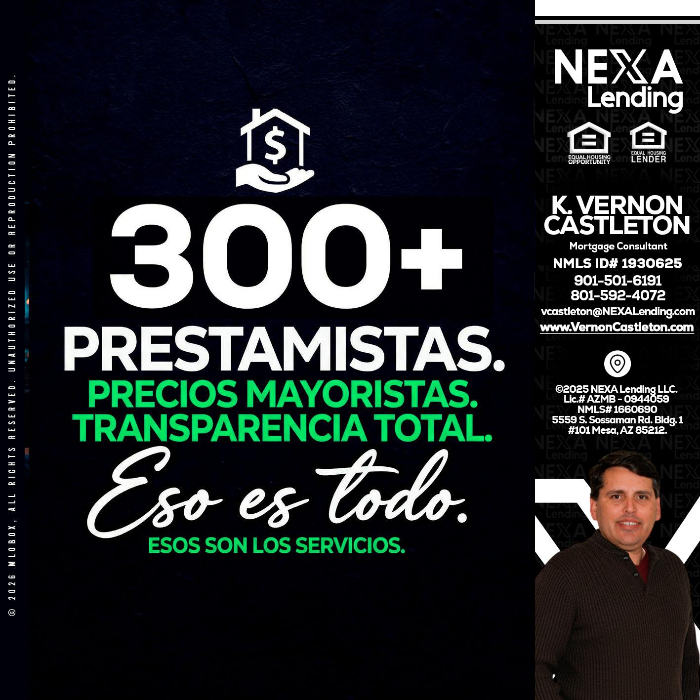 300+ - K. Vernon Castleton -Mortgage Consultant