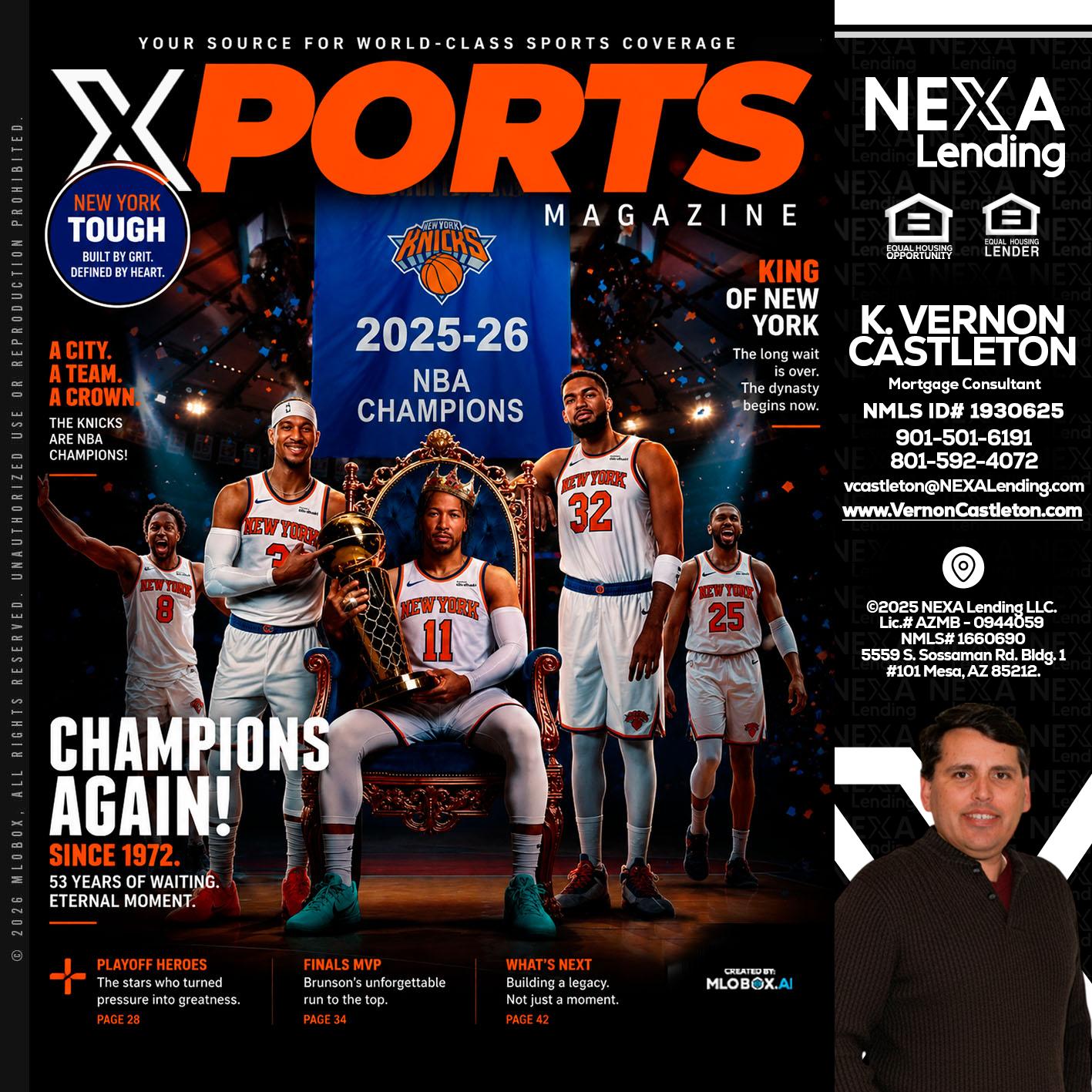 XPORTS MAGAZINE - K. Vernon Castleton -Mortgage Consultant