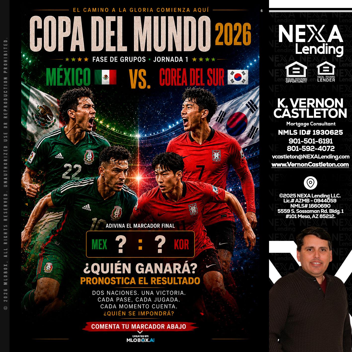 COPA DEL MUNDO 2026 - K. Vernon Castleton -Mortgage Consultant