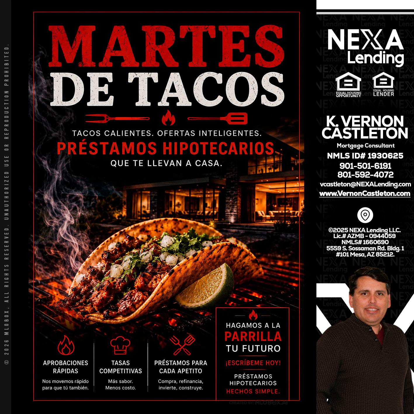 martes de tacos - K. Vernon Castleton -Mortgage Consultant