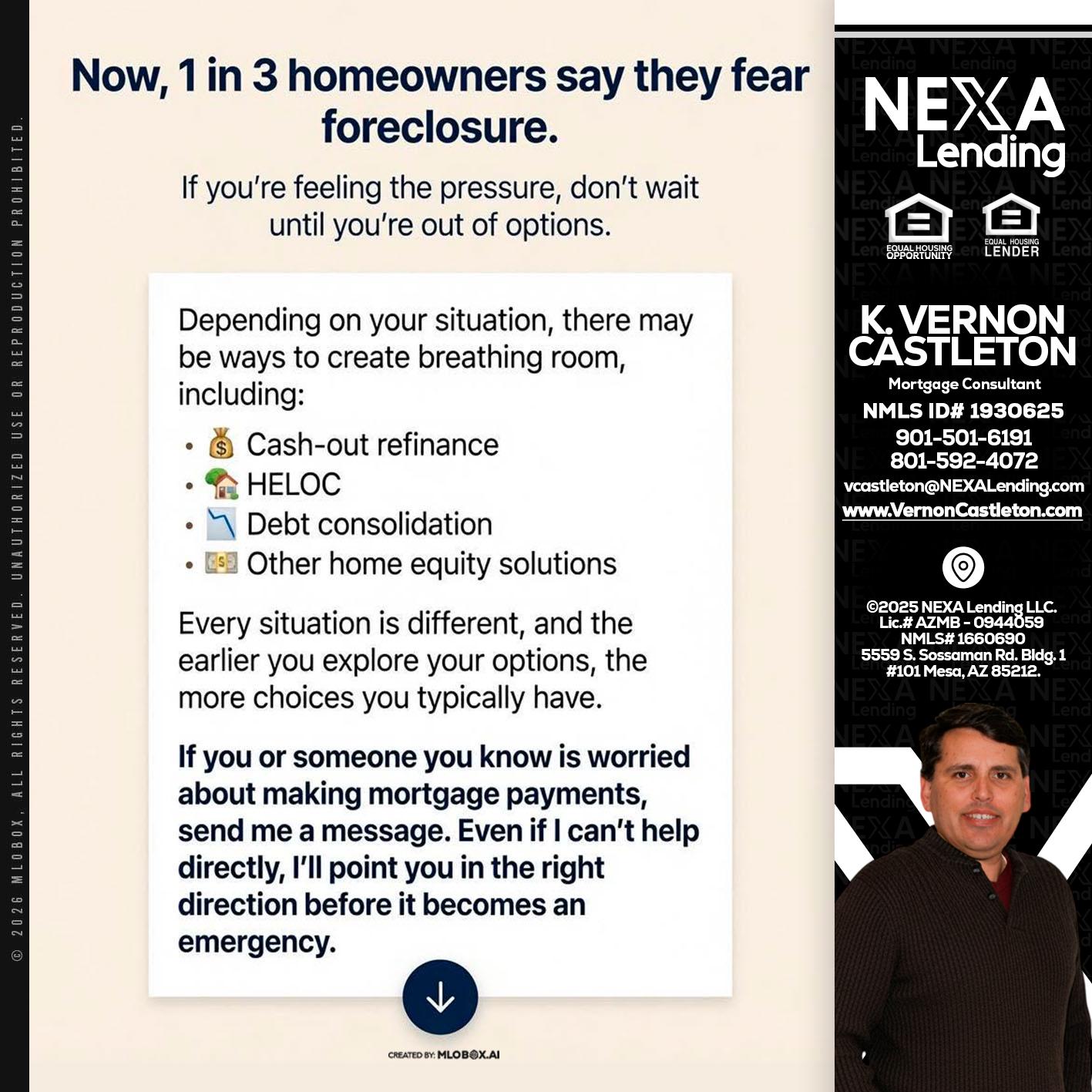 NOW, 1 IN 3 - K. Vernon Castleton -Mortgage Consultant