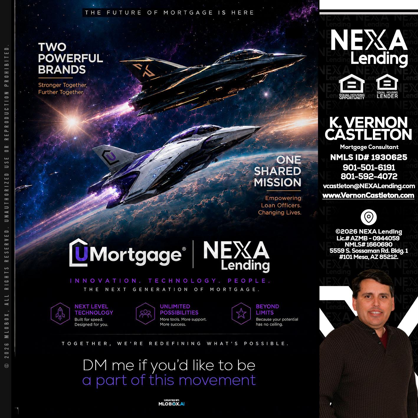 U Mortgage + NEXA lending - K. Vernon Castleton -Mortgage Consultant