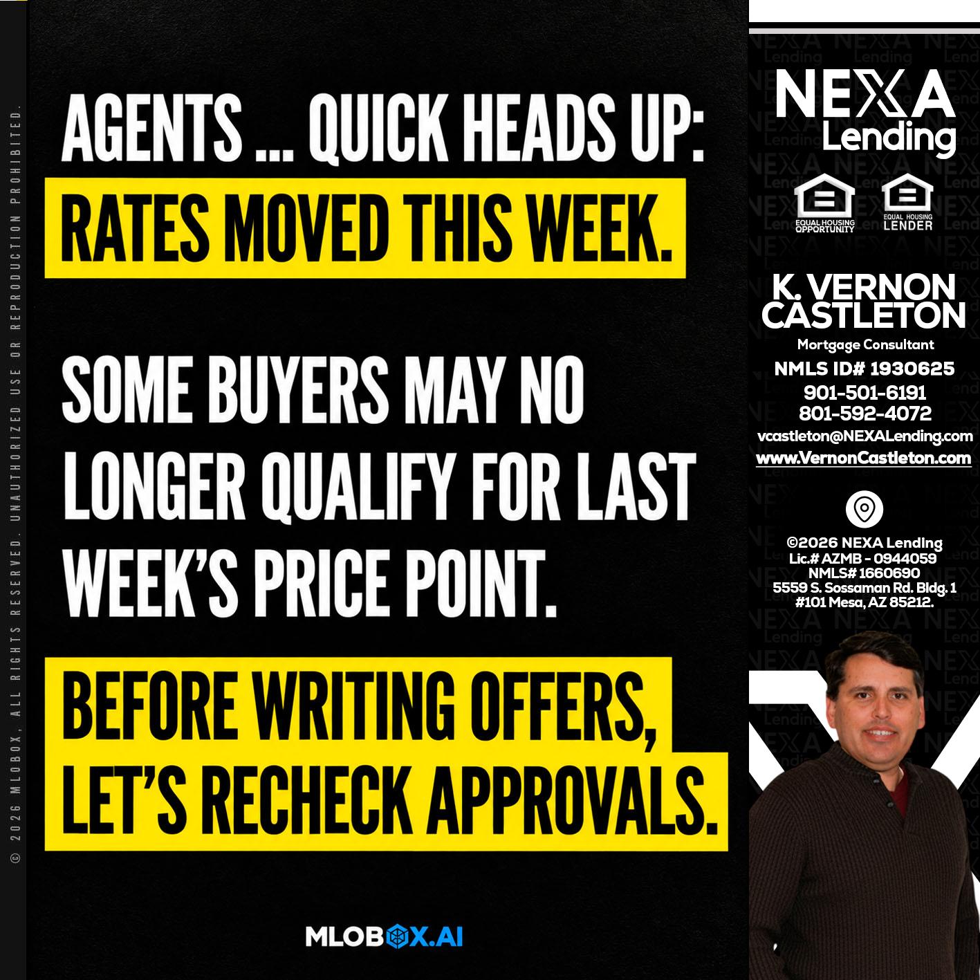 AGENTS QUICK - K. Vernon Castleton -Mortgage Consultant