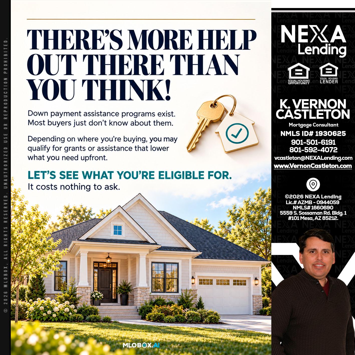 THERES MORE - K. Vernon Castleton -Mortgage Consultant