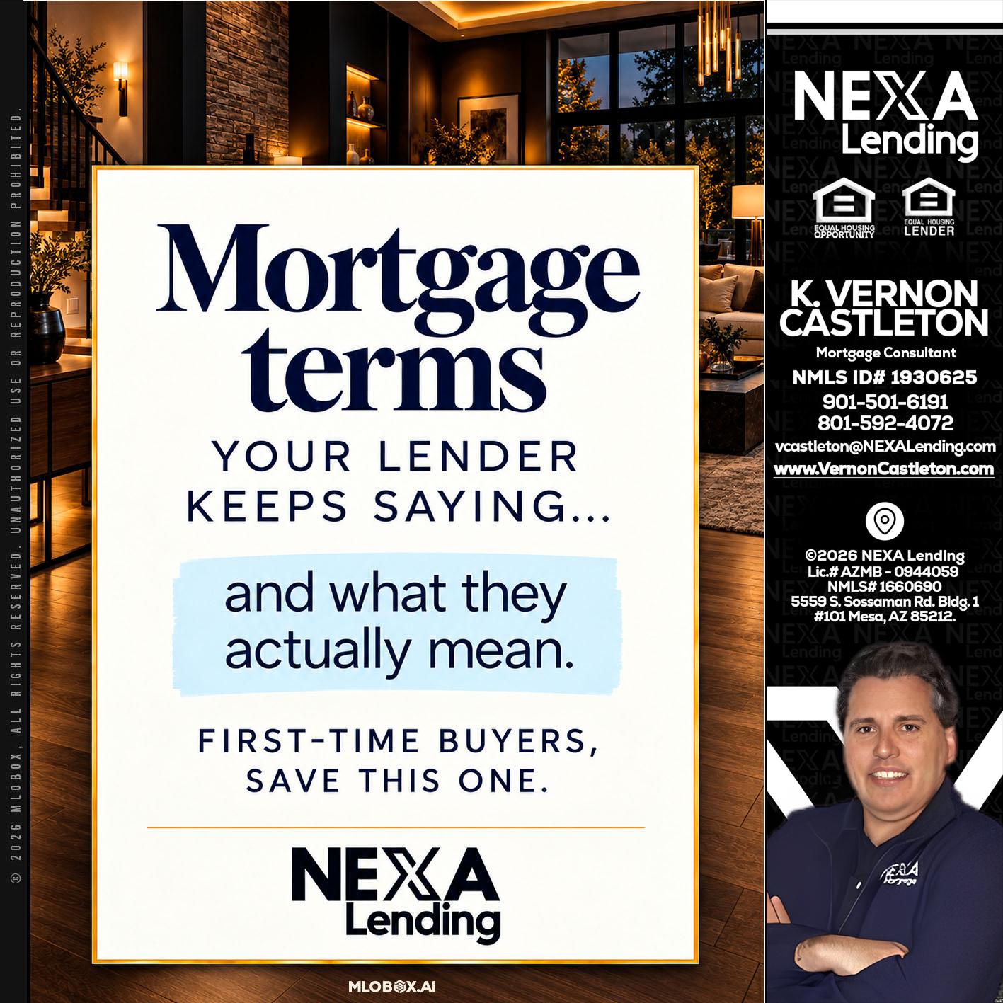 mortgage terms - K. Vernon Castleton -Mortgage Consultant