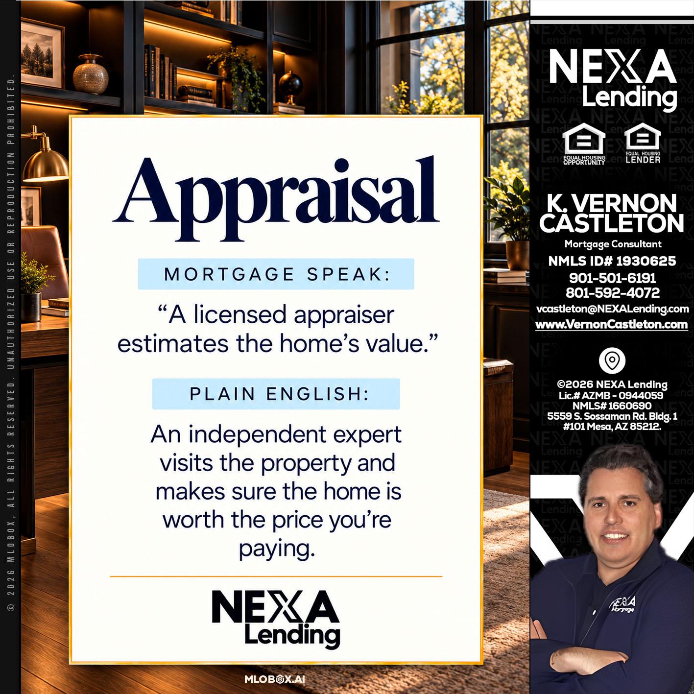 appraisal - K. Vernon Castleton -Mortgage Consultant