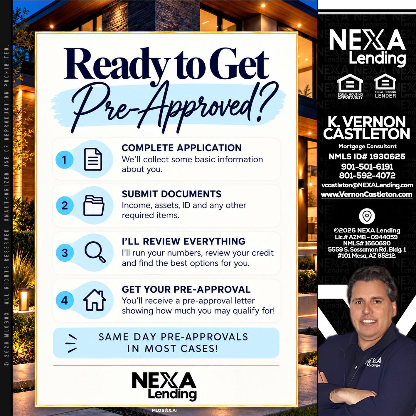 ready to get - K. Vernon Castleton -Mortgage Consultant